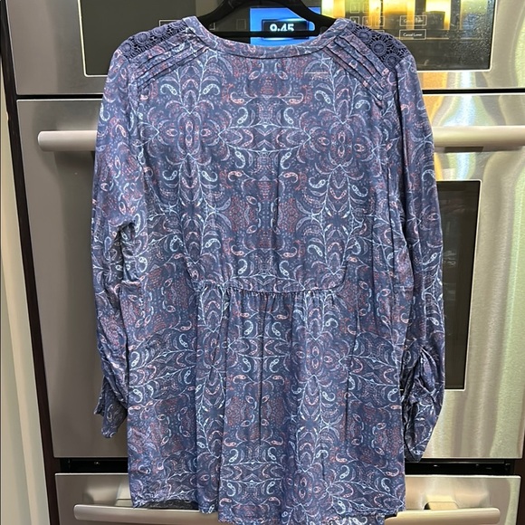 Essentials Purple Embellished 3/4 Sleeve Blouse - Picture 3 of 3